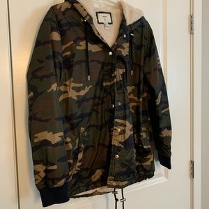 F21 camouflage utility jacket